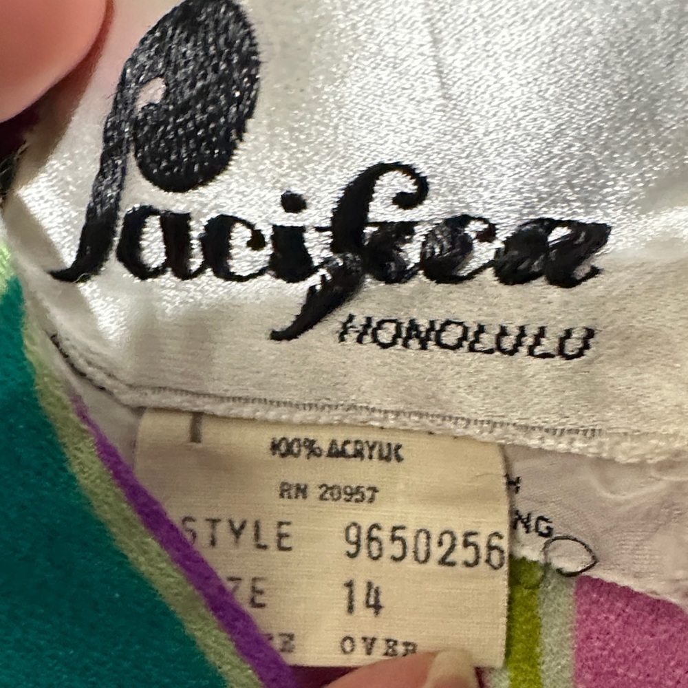Vintage Pacifica Honolulu Floral Huge Wide-Leg High Waisted Pants Measure Size 4 - Picture 8 of 8
